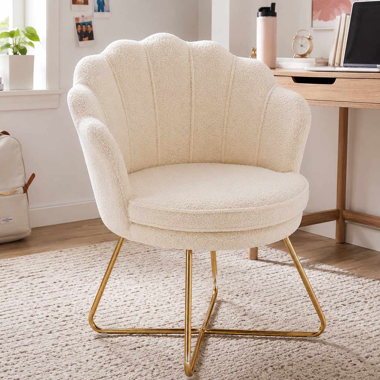 Pink Velvet Vanity Chair