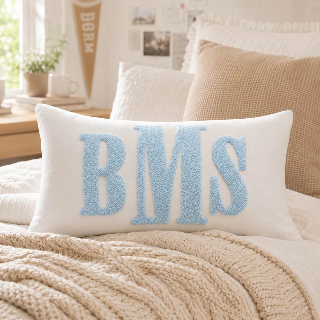 Monogram Lumbar Pillow Cover