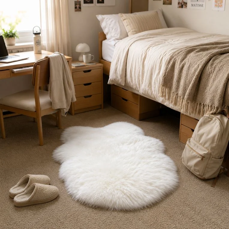 Fluffy Wool Area Rug