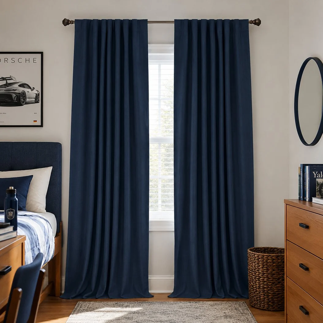 Midnight Blue Blackout Curtains
