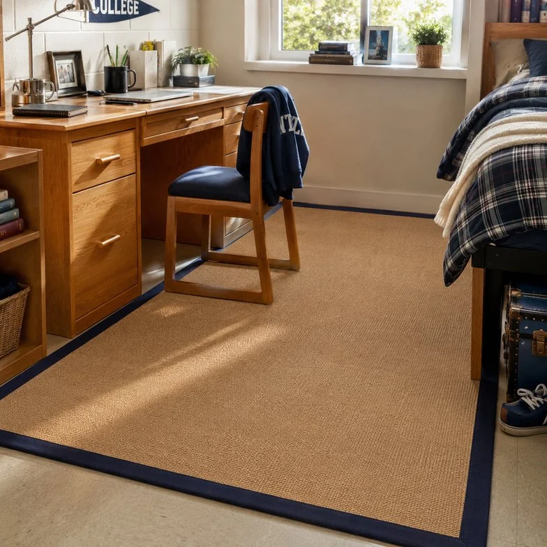 Natural Navy Area Rug