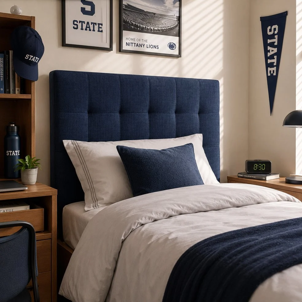 Navy Upholstered Headboard